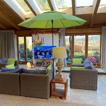 בית נופש Ferienhaus In Bairawies Mit Eigener Terrasse Und Panoramablick Dietramszell